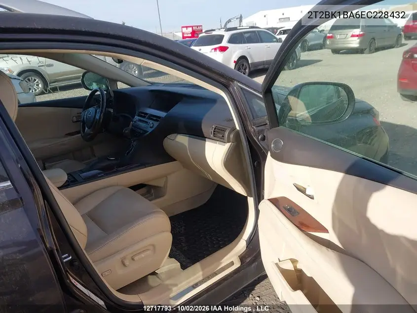 2014 LEXUS RX VIN 2T2BK1BA6EC228432 — фото 5