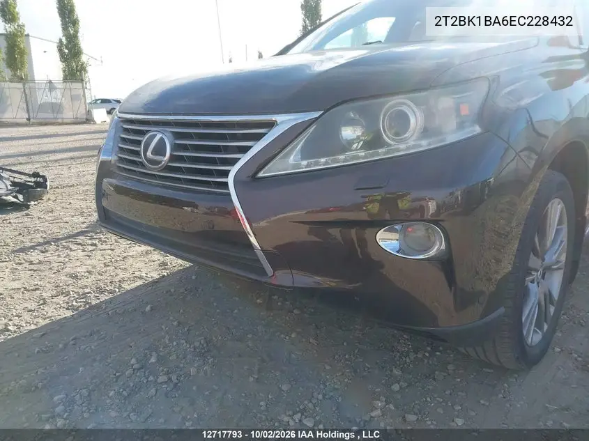 2014 LEXUS RX VIN 2T2BK1BA6EC228432 — фото 6
