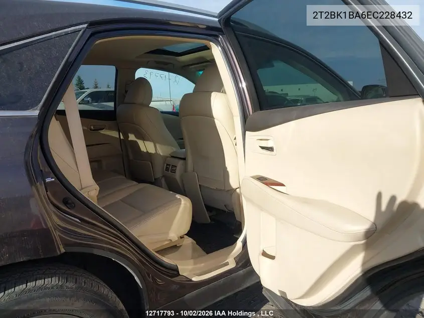 2014 LEXUS RX VIN 2T2BK1BA6EC228432 — фото 8