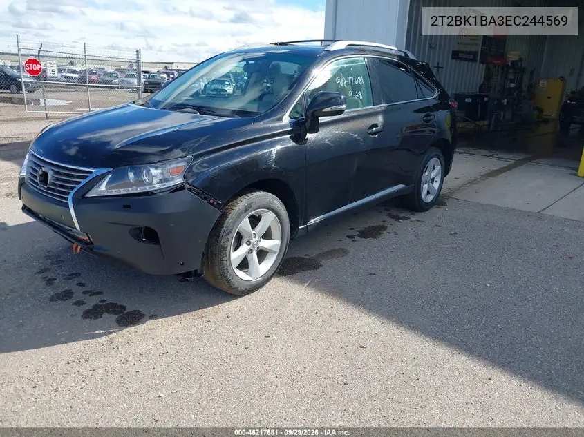 2014 LEXUS RX VIN 2T2BK1BA3EC244569 — фото 2