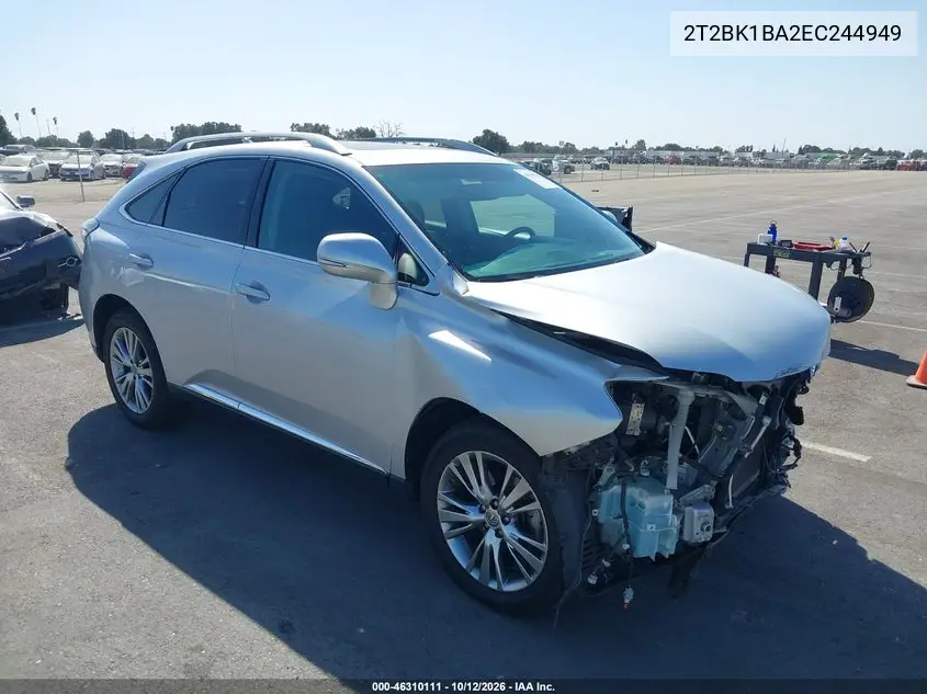 LEXUS RX 2014, VIN 2T2BK1BA2EC244949