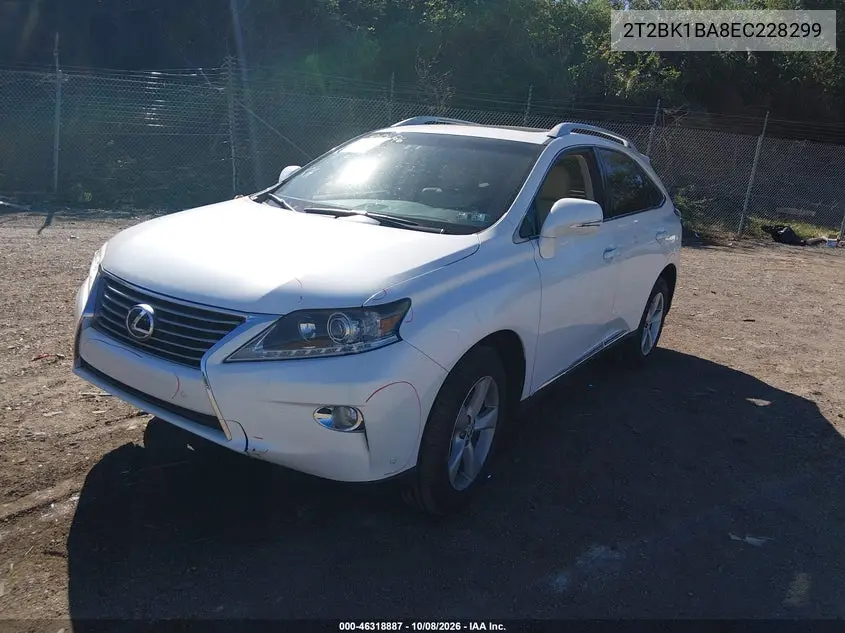 2014 LEXUS RX VIN 2T2BK1BA8EC228299 — фото 2