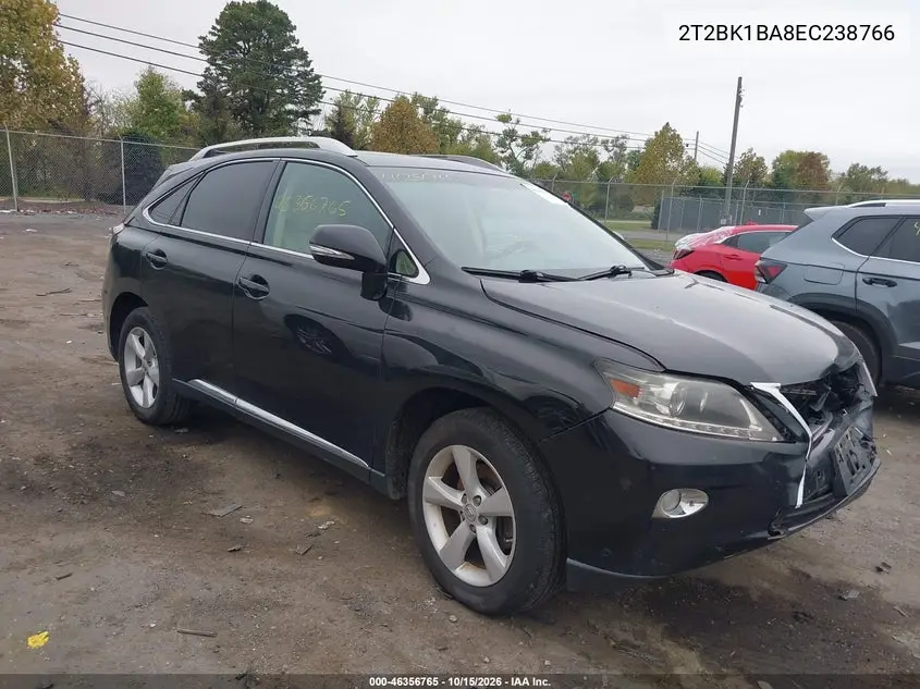 LEXUS RX 2014, VIN 2T2BK1BA8EC238766