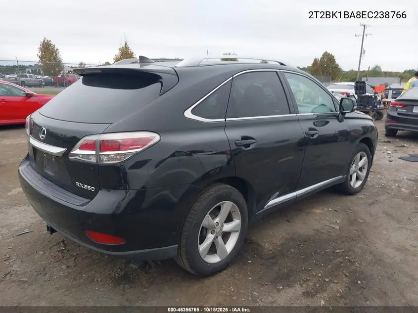2014 LEXUS RX VIN 2T2BK1BA8EC238766 — фото 4