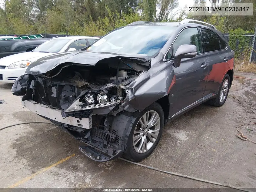 2014 LEXUS RX VIN 2T2BK1BA9EC236847 — фото 2