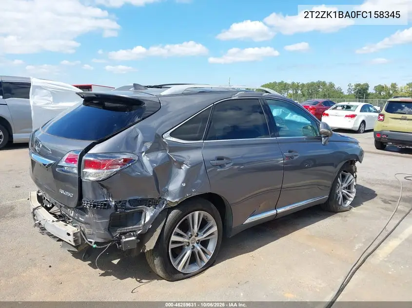 2015 LEXUS RX VIN 2T2ZK1BA0FC158345 — фото 4