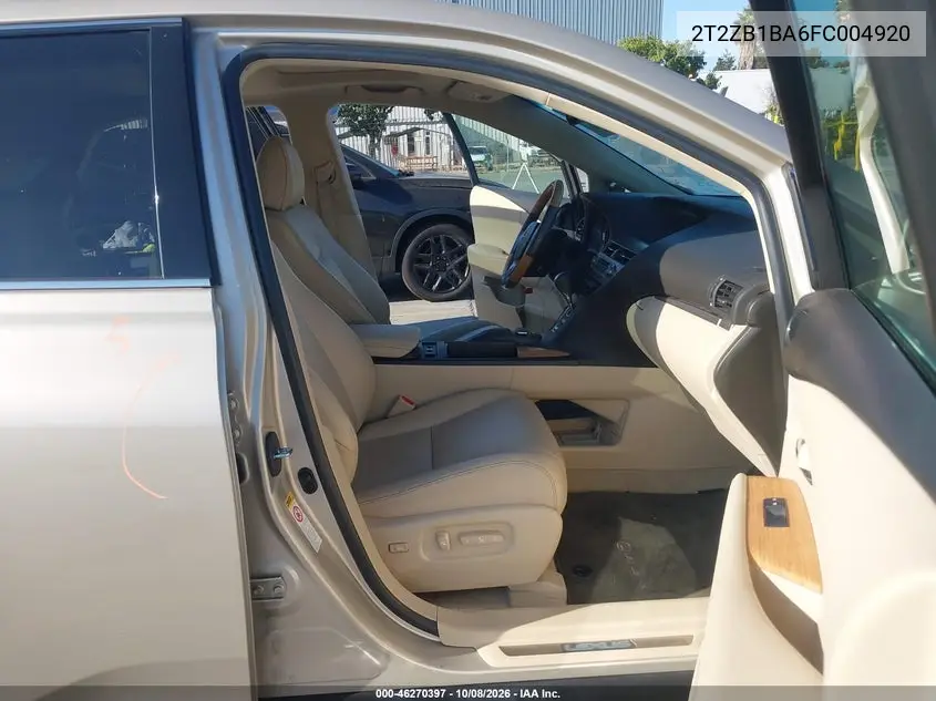 2015 LEXUS RX VIN 2T2ZB1BA6FC004920 — фото 5