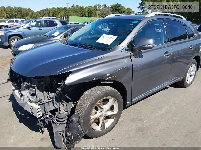 2015 LEXUS RX VIN 2T2ZK1BA3FC186401 — фото 2