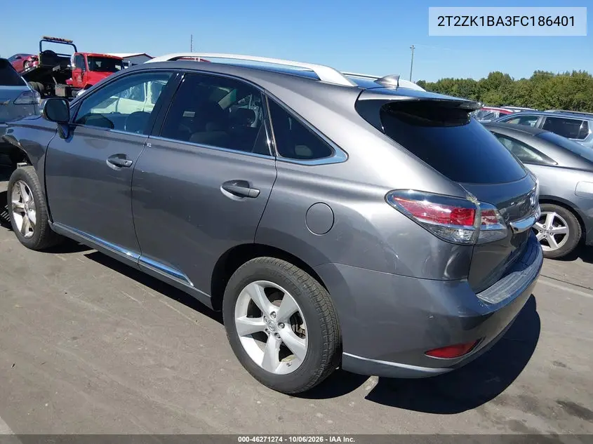 2015 LEXUS RX VIN 2T2ZK1BA3FC186401 — фото 3