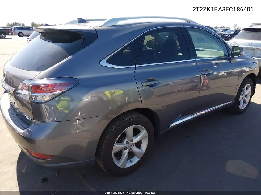 2015 LEXUS RX VIN 2T2ZK1BA3FC186401 — фото 4