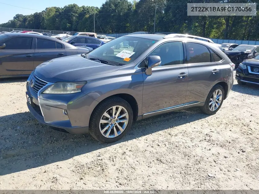2015 LEXUS RX VIN 2T2ZK1BA9FC170056 — фото 2