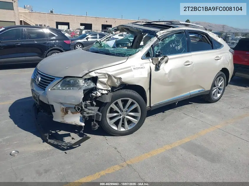 2015 LEXUS RX VIN 2T2BC1BA9FC008104 — фото 2