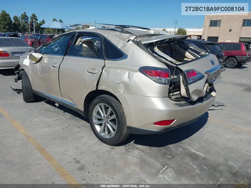 2015 LEXUS RX VIN 2T2BC1BA9FC008104 — фото 3