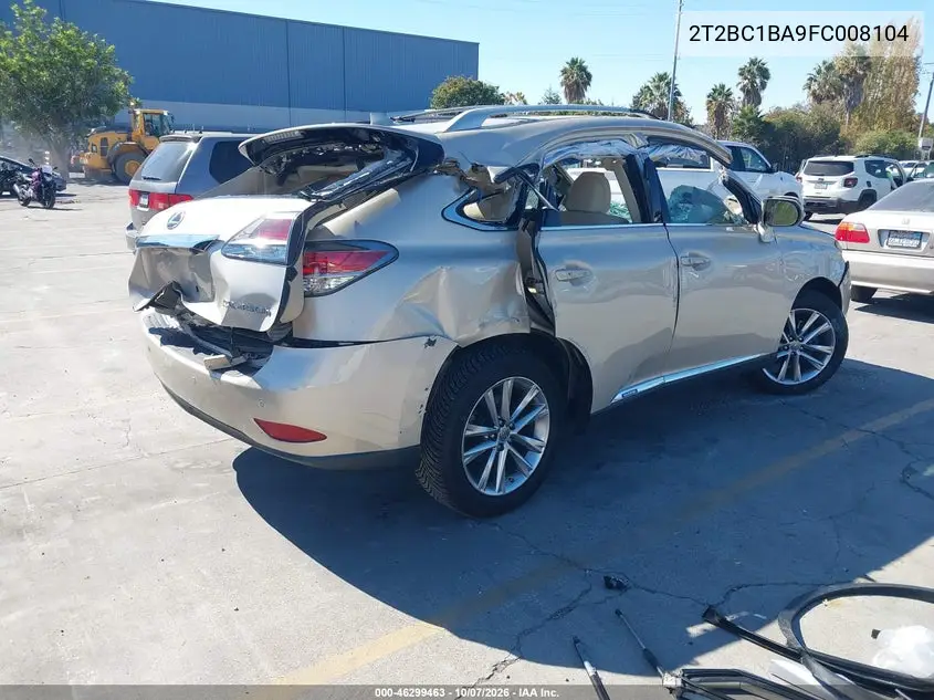 2015 LEXUS RX VIN 2T2BC1BA9FC008104 — фото 4