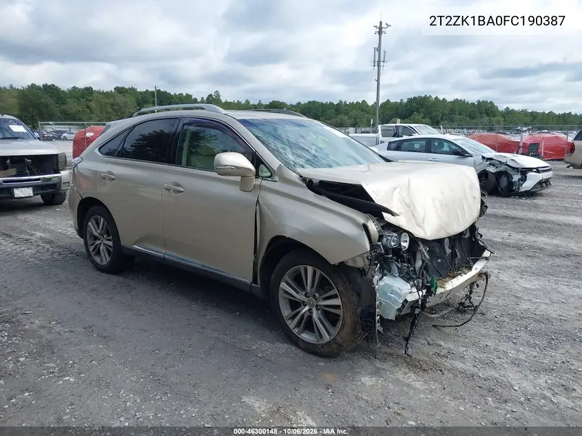 LEXUS RX 2015, VIN 2T2ZK1BA0FC190387