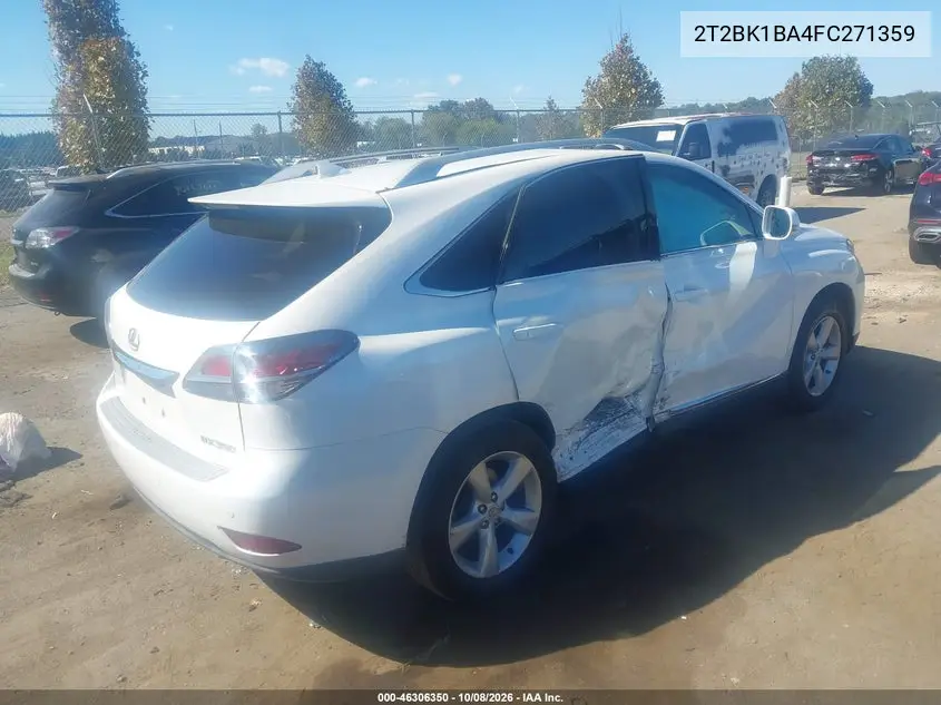 2015 LEXUS RX VIN 2T2BK1BA4FC271359 — фото 4