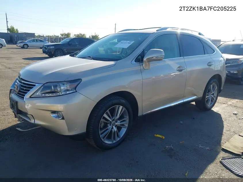2015 LEXUS RX VIN 2T2ZK1BA7FC205225 — фото 2