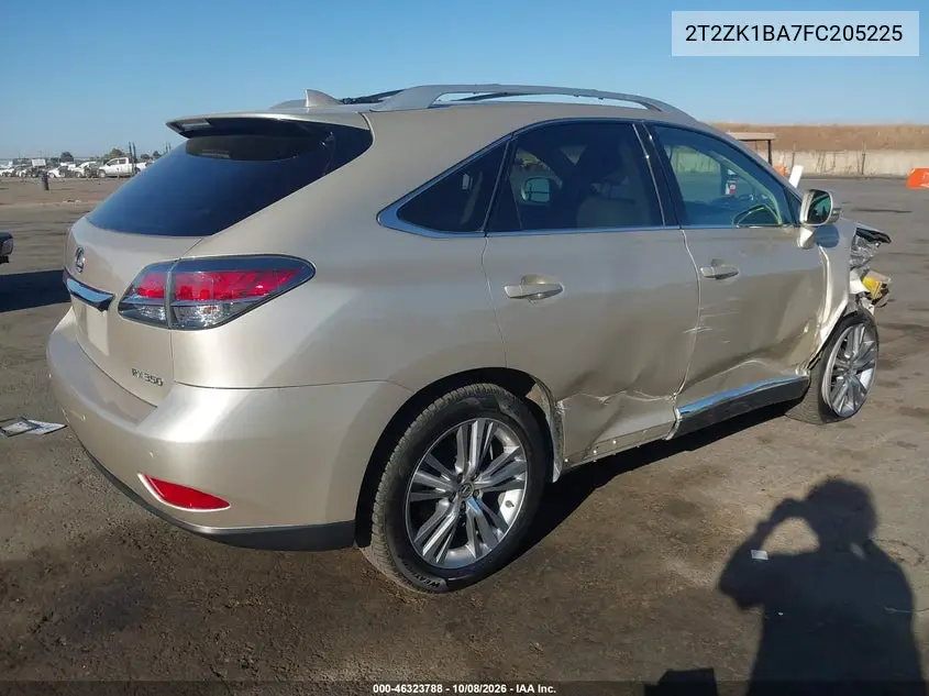 2015 LEXUS RX VIN 2T2ZK1BA7FC205225 — фото 4