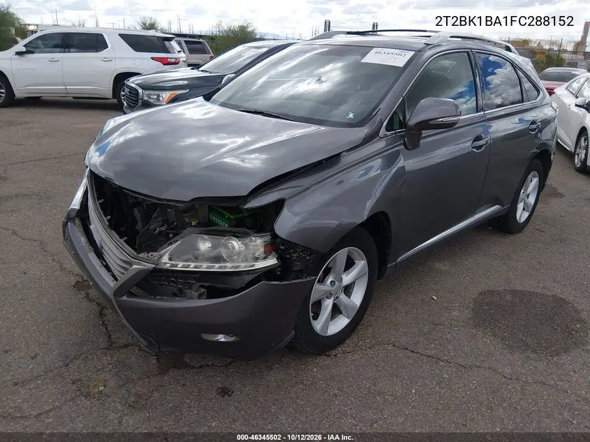 2015 LEXUS RX VIN 2T2BK1BA1FC288152 — фото 2