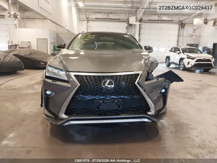 2016 LEXUS RX VIN 2T2BZMCAXGC026417 — фото 13