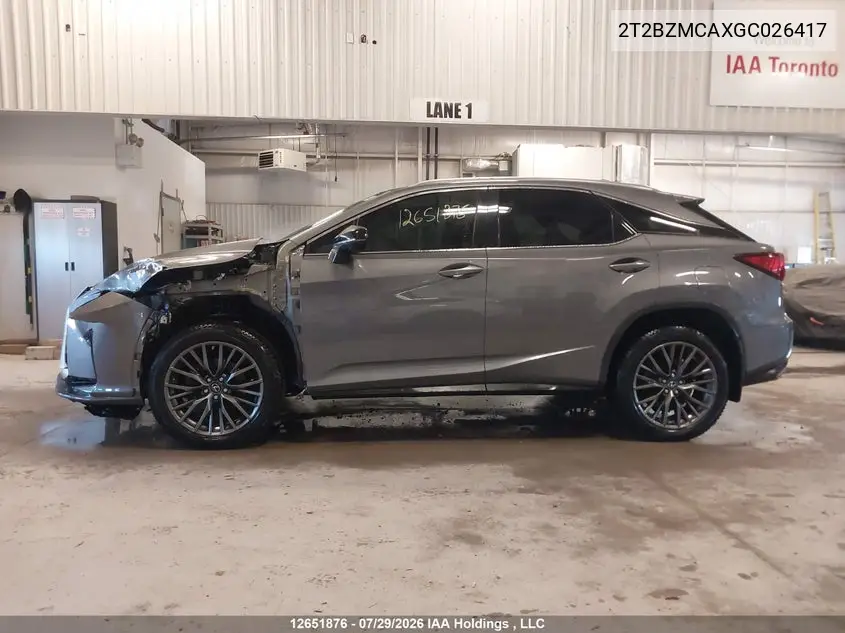 2016 LEXUS RX VIN 2T2BZMCAXGC026417 — фото 15