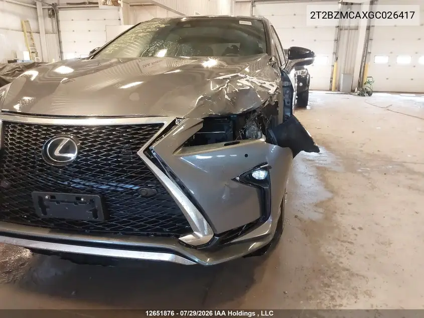 2016 LEXUS RX VIN 2T2BZMCAXGC026417 — фото 19