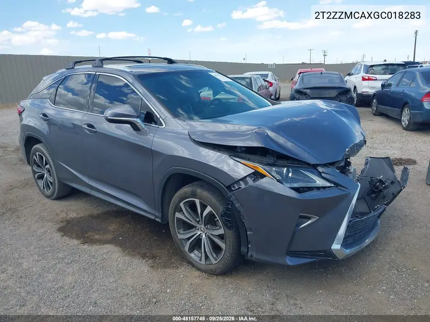 LEXUS RX 2016, VIN 2T2ZZMCAXGC018283
