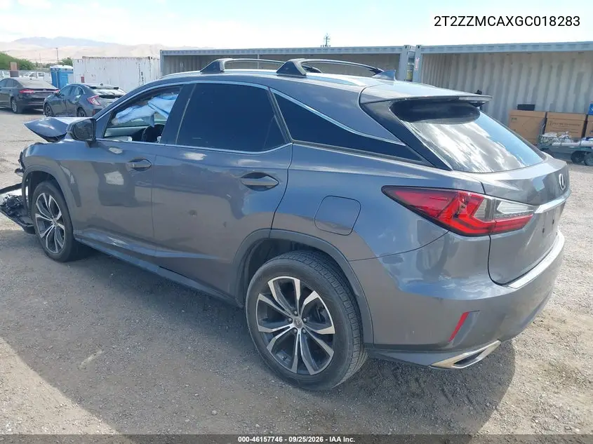 2016 LEXUS RX VIN 2T2ZZMCAXGC018283 — фото 3