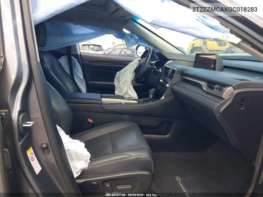 2016 LEXUS RX VIN 2T2ZZMCAXGC018283 — фото 5