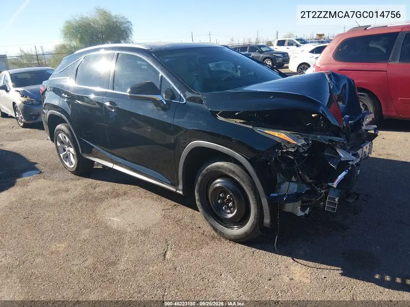 LEXUS RX 2016, VIN 2T2ZZMCA7GC014756