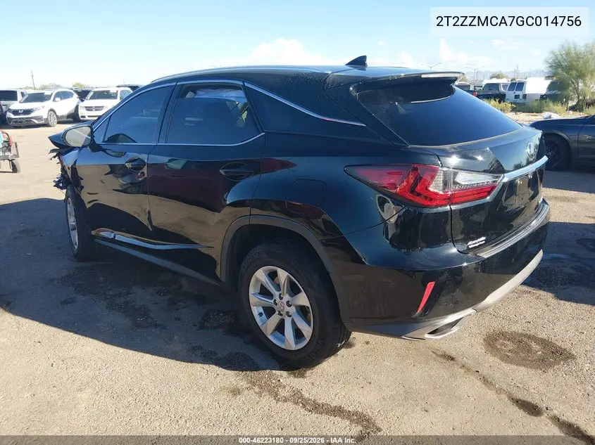 2016 LEXUS RX VIN 2T2ZZMCA7GC014756 — фото 3