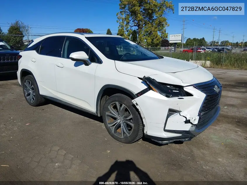 LEXUS RX 2016, VIN 2T2BZMCA6GC047829