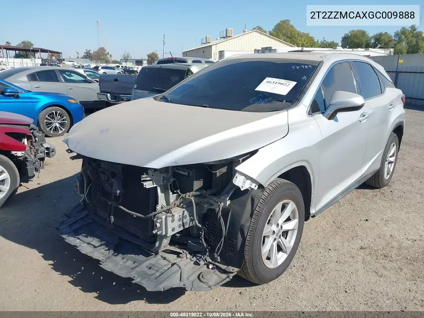 2016 LEXUS RX VIN 2T2ZZMCAXGC009888 — фото 2