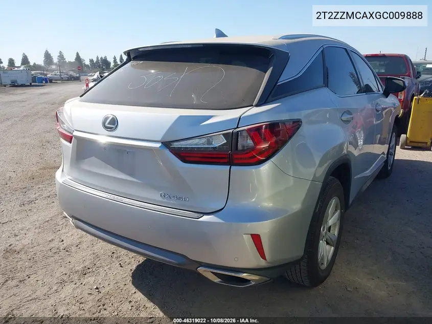 2016 LEXUS RX VIN 2T2ZZMCAXGC009888 — фото 4