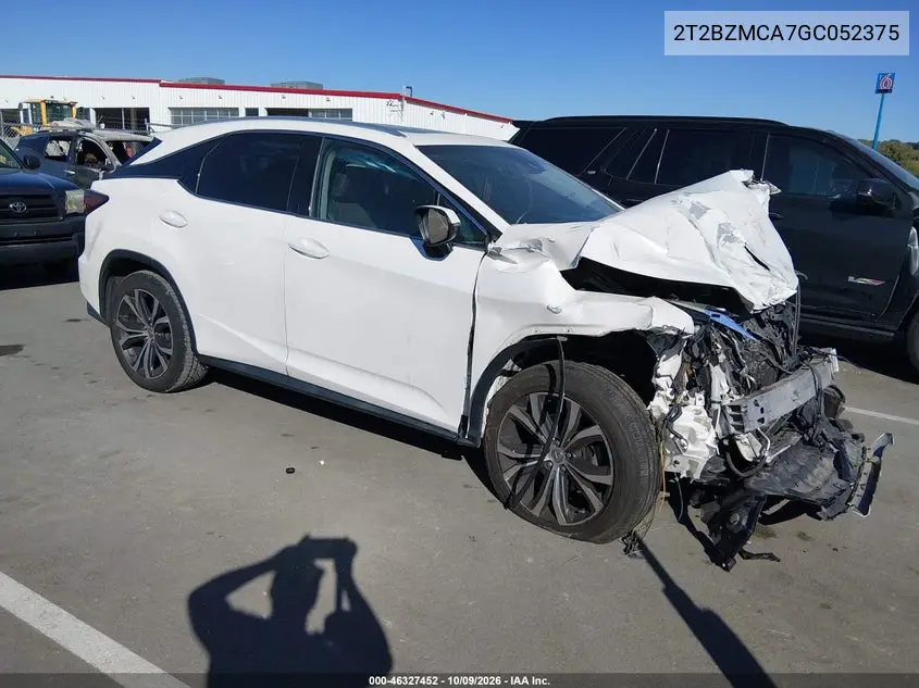 LEXUS RX 2016, VIN 2T2BZMCA7GC052375