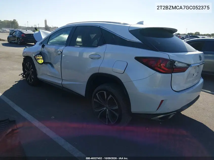 2016 LEXUS RX VIN 2T2BZMCA7GC052375 — фото 3