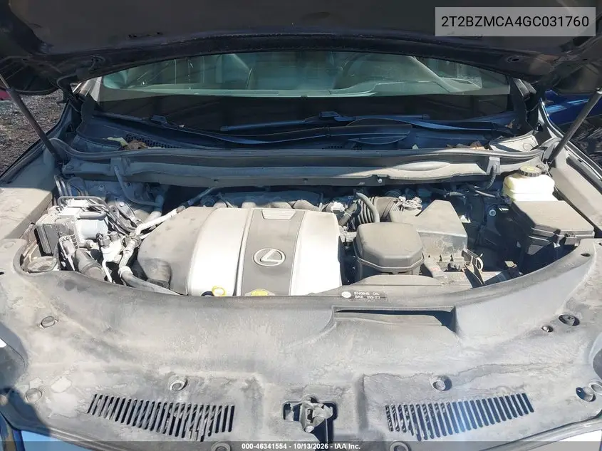 2016 LEXUS RX VIN 2T2BZMCA4GC031760 — фото 10