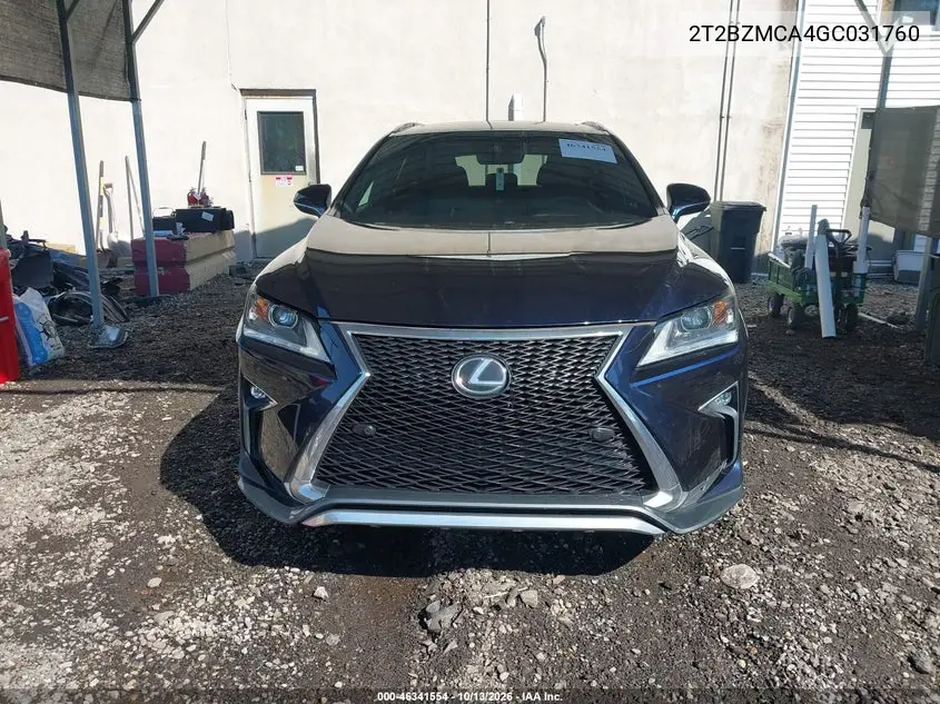 2016 LEXUS RX VIN 2T2BZMCA4GC031760 — фото 13