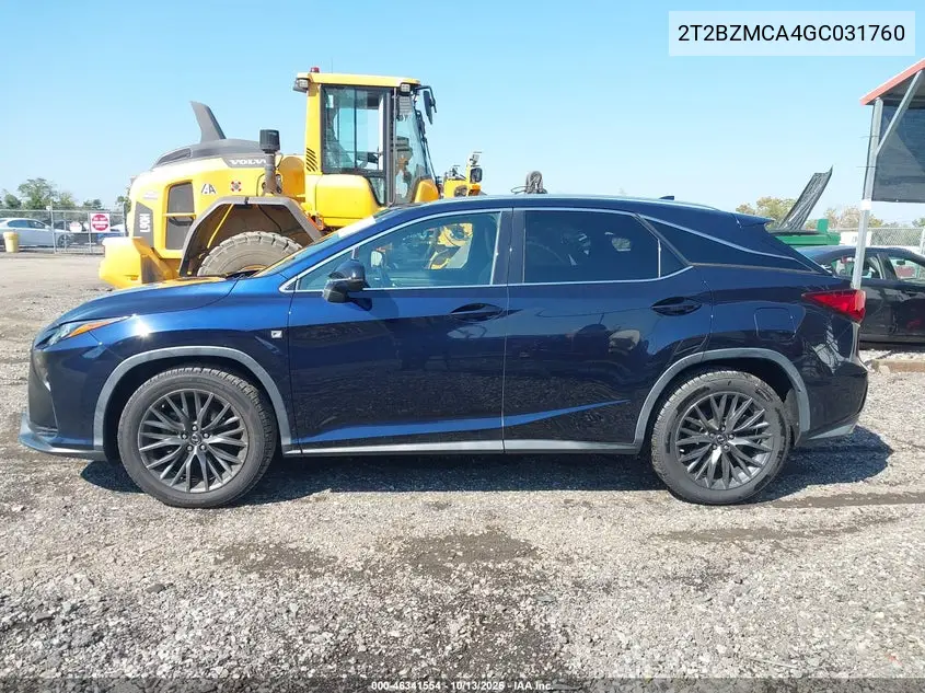 2016 LEXUS RX VIN 2T2BZMCA4GC031760 — фото 15