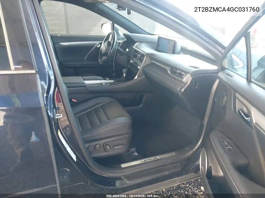 2016 LEXUS RX VIN 2T2BZMCA4GC031760 — фото 5