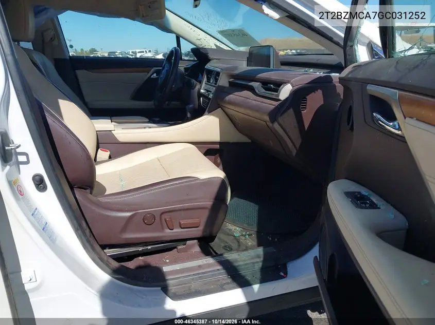 2016 LEXUS RX VIN 2T2BZMCA7GC031252 — фото 5