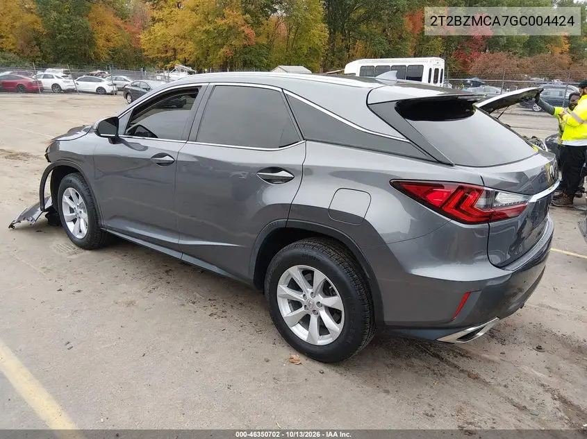 2016 LEXUS RX VIN 2T2BZMCA7GC004424 — фото 3