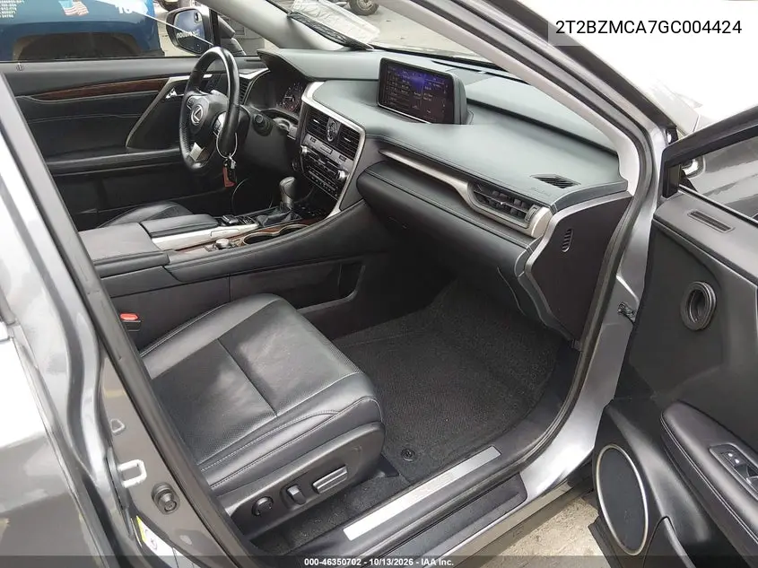 2016 LEXUS RX VIN 2T2BZMCA7GC004424 — фото 5