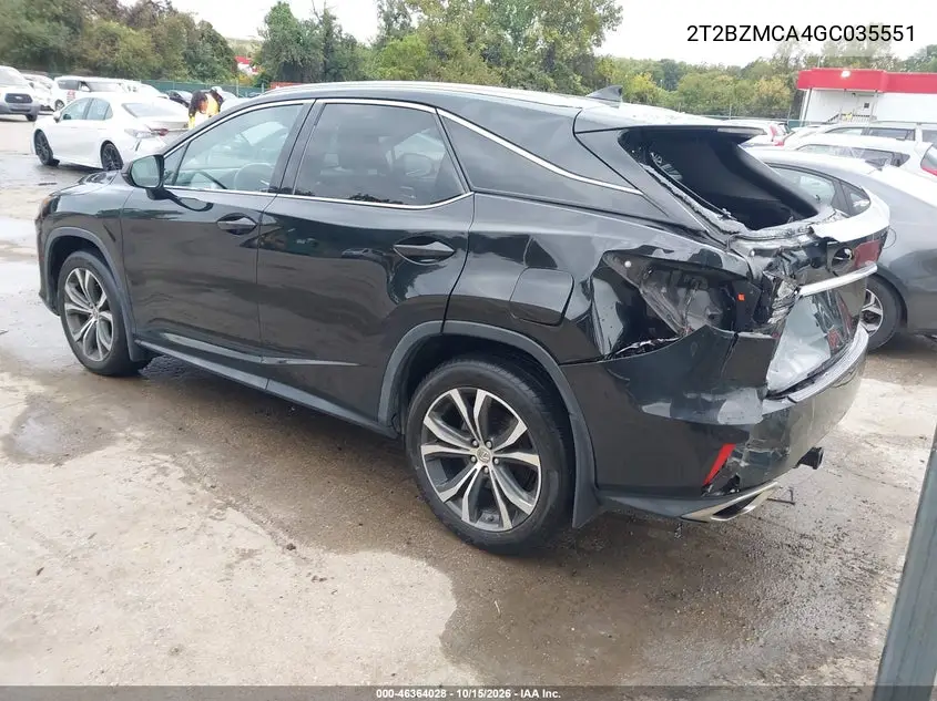 2016 LEXUS RX VIN 2T2BZMCA4GC035551 — фото 3