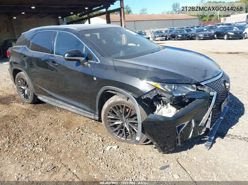 LEXUS RX 2016, VIN 2T2BZMCAXGC044268