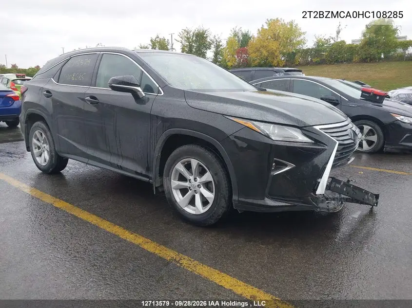 LEXUS RX 2017, VIN 2T2BZMCA0HC108285