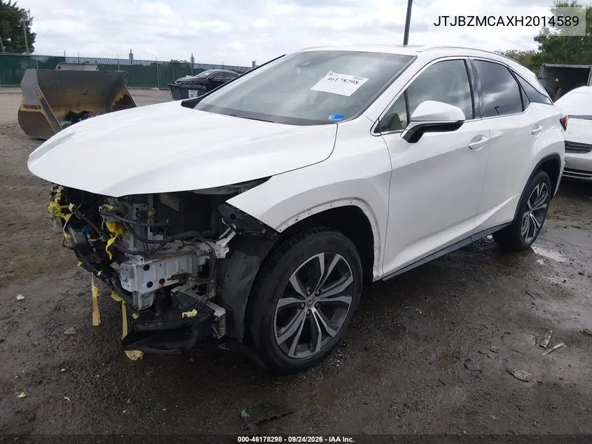 2017 LEXUS RX VIN JTJBZMCAXH2014589 — фото 2