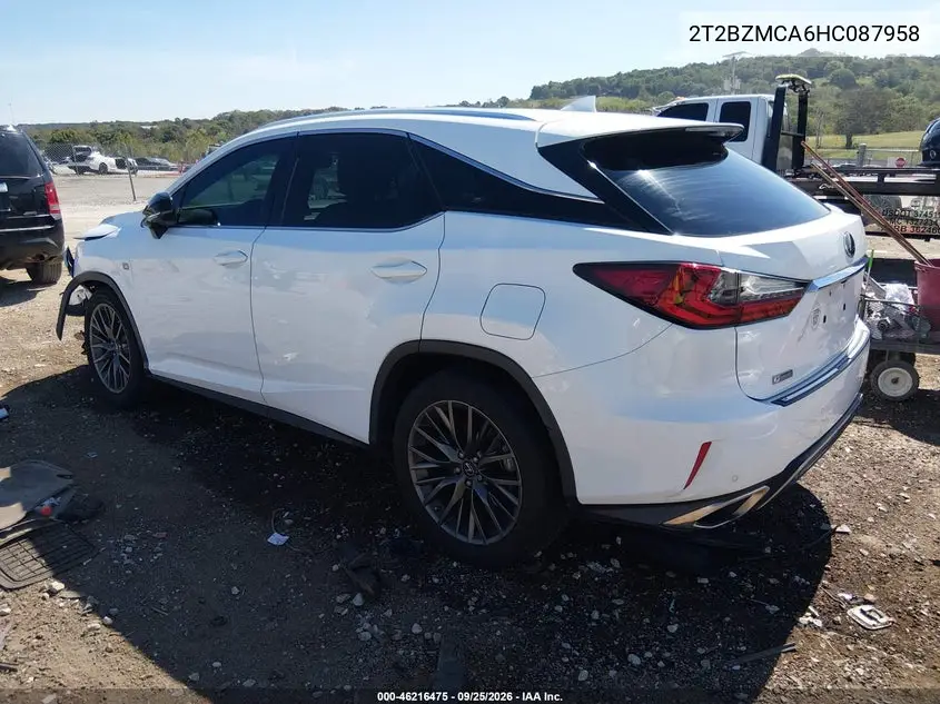 2017 LEXUS RX VIN 2T2BZMCA6HC087958 — фото 3