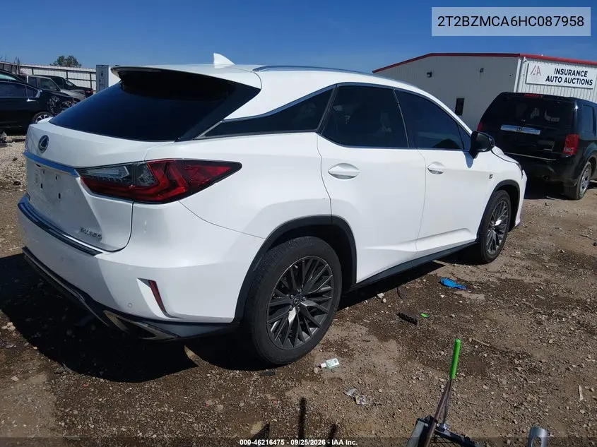 2017 LEXUS RX VIN 2T2BZMCA6HC087958 — фото 4