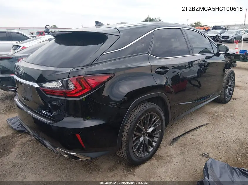 2017 LEXUS RX VIN 2T2BZMCA5HC100618 — фото 4